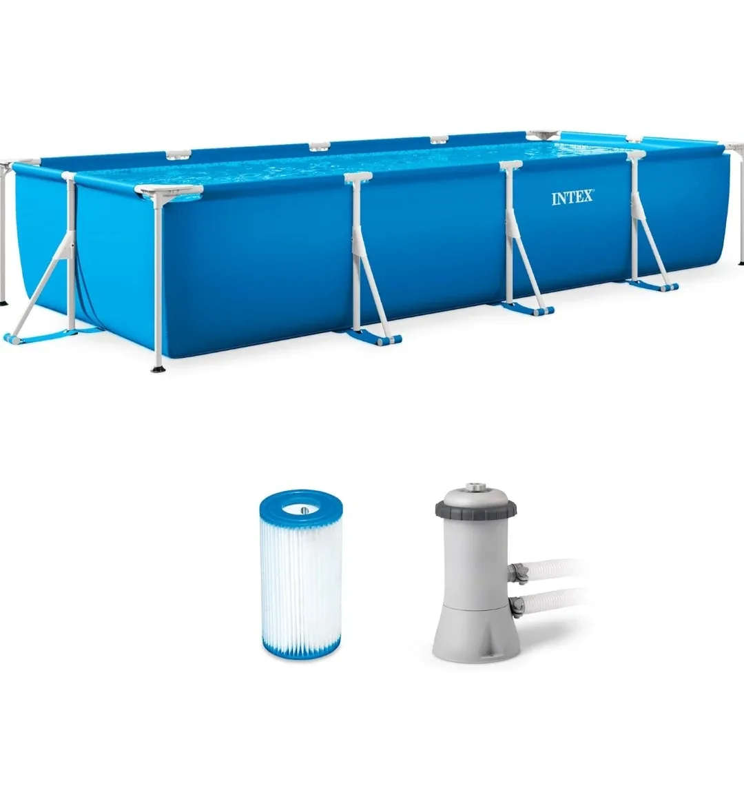 Intex 14.7ft Rectangular Frame Pool with Ladder image indicator(3)