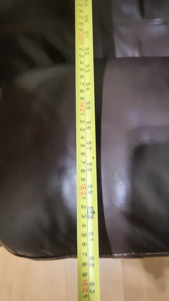 Brown Leather Loveseat - 62" Length image indicator(7)