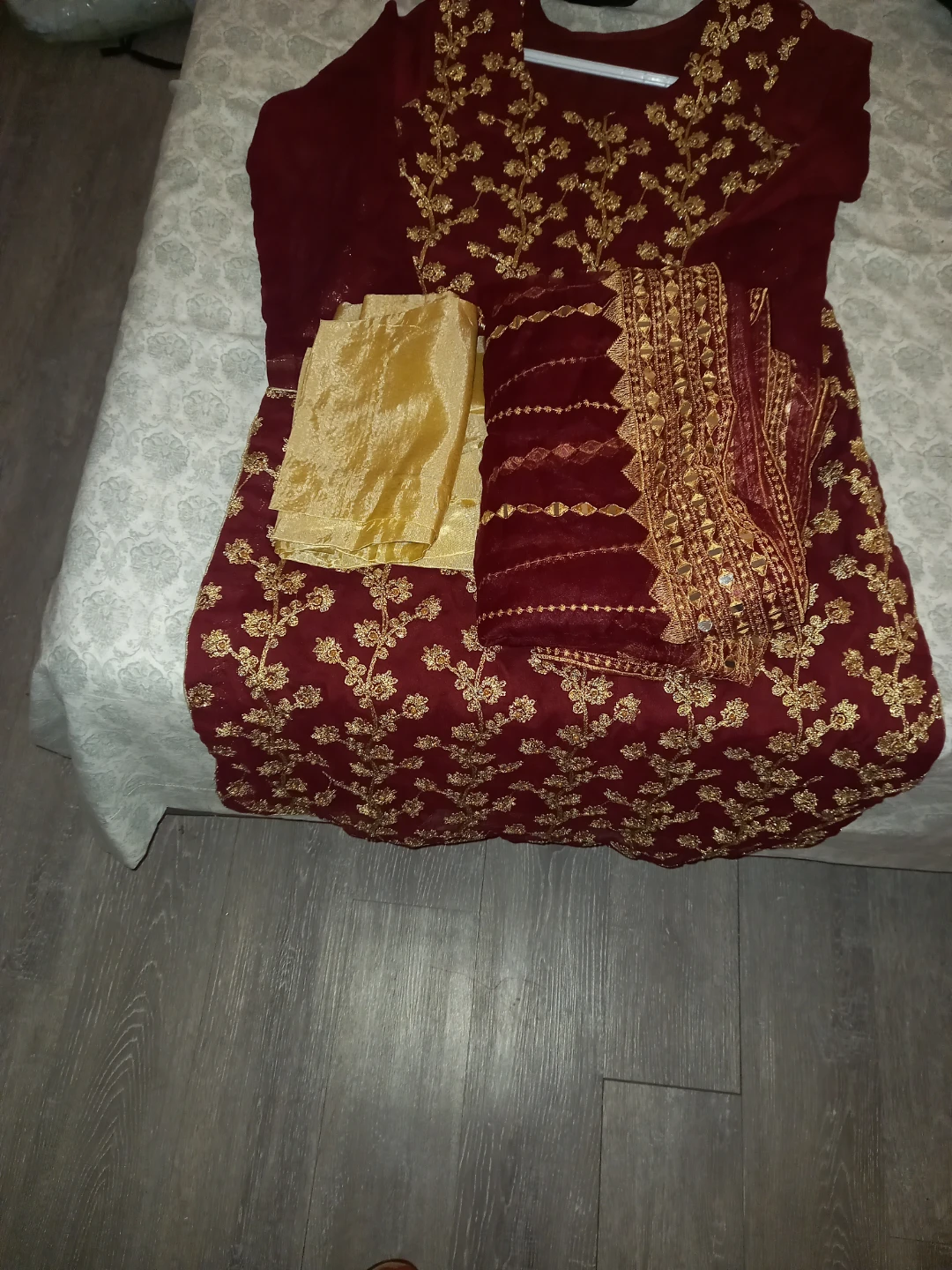Embroidered Maroon Salwar Kameez