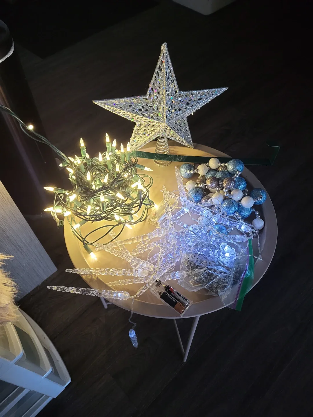 Christmas Tree Topper, Lights, Ornaments