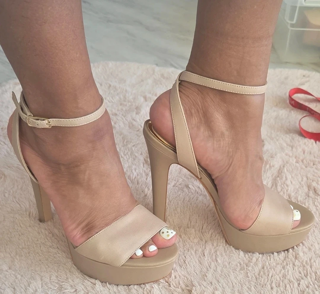 Marciano Beige Platform Heels - photo 2