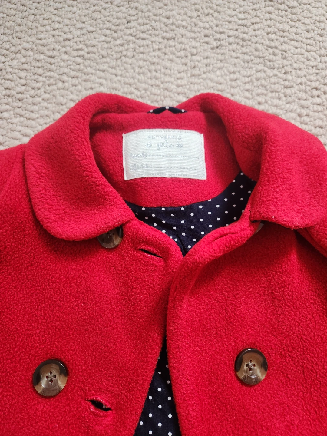Toddler Red Fleece Coat - Size 2t-3t - photo 2