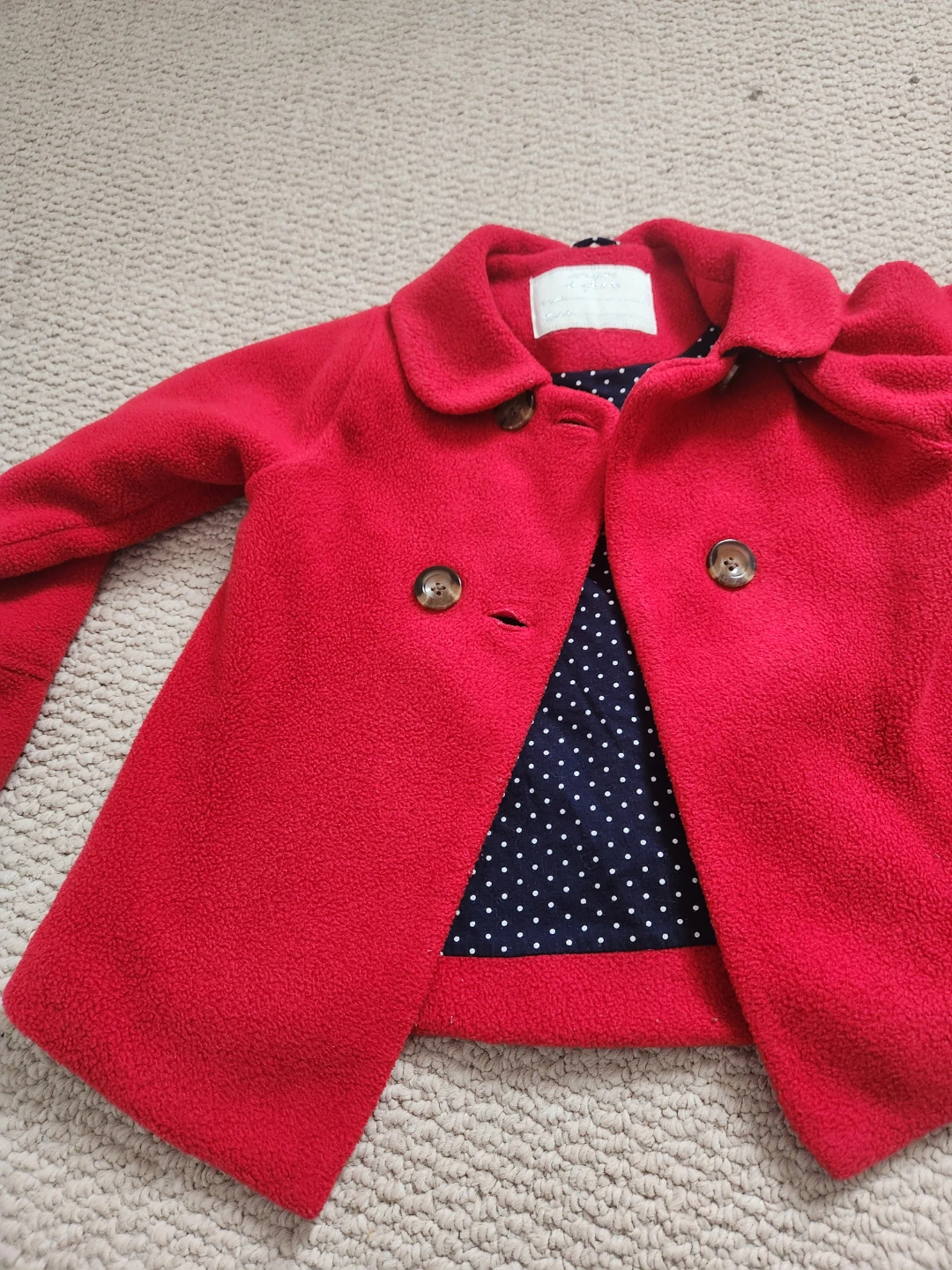 Toddler Red Fleece Coat - Size 2t-3t - photo 3