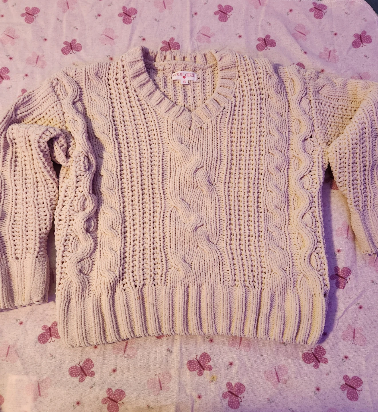Derek Heart Mustard Cable Knit Sweater - photo 3