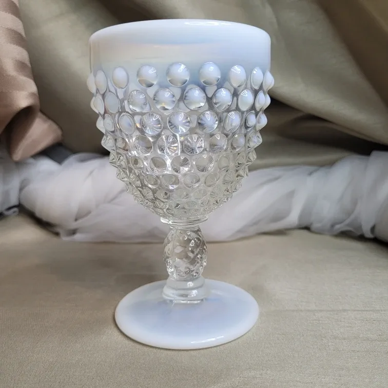 Fenton Hobnail French Opalescent Water Goblet image indicator(4)
