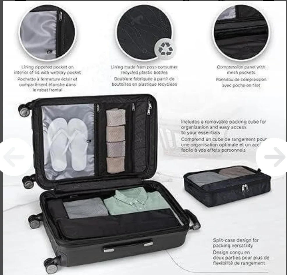 Hardside Luggage (Black, 24") image indicator(3)