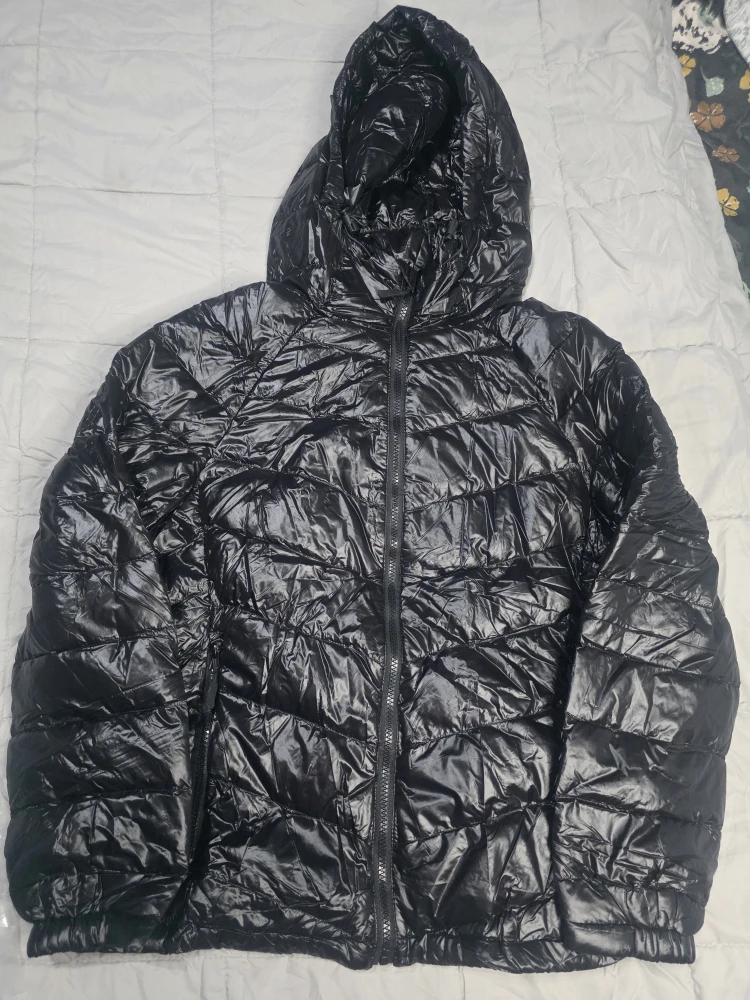 Black Puffer Jacket winter parka size small - photo 3