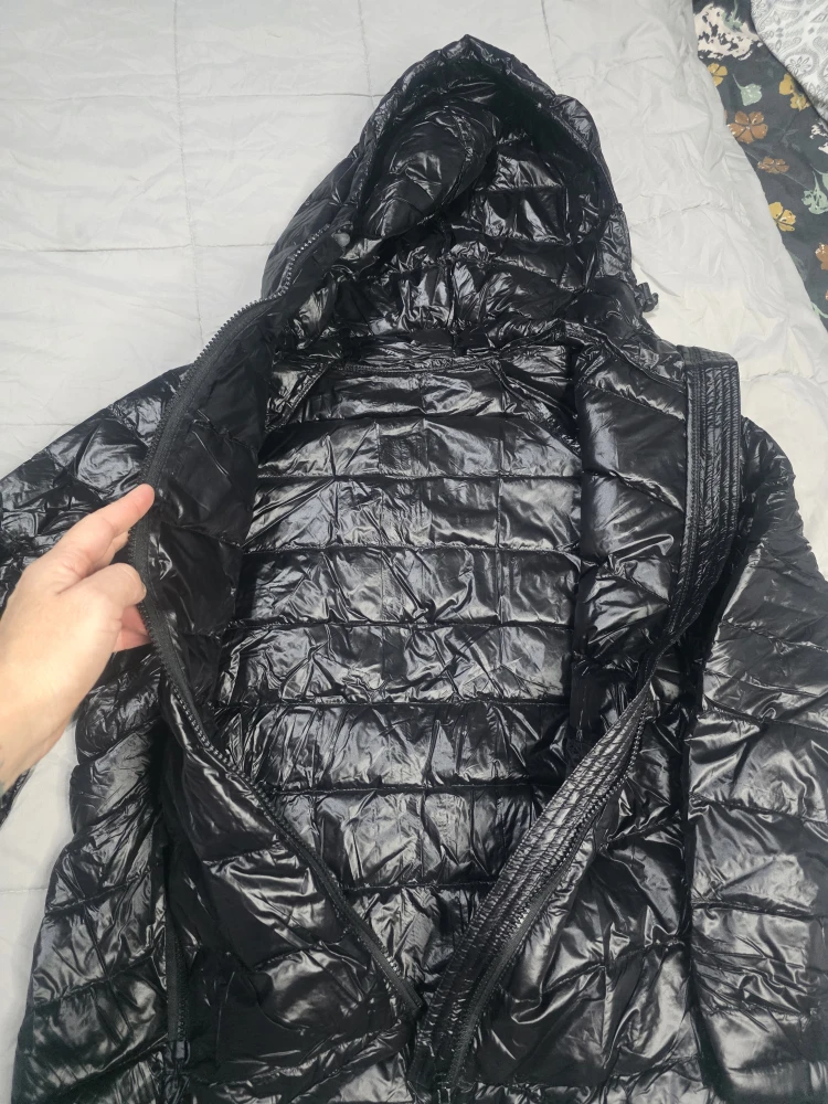 Black Puffer Jacket winter parka size small - photo 5