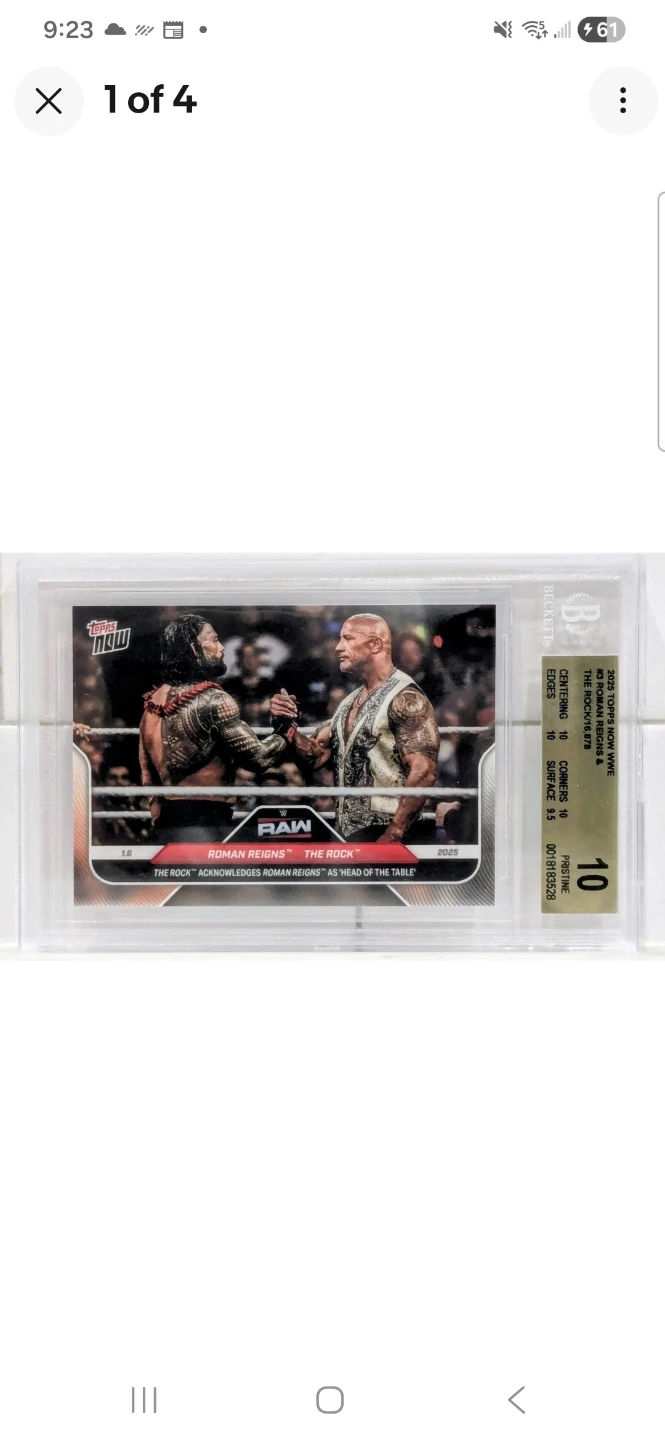 2025 Topps Now WWE Roman Reigns & The Rock Trading Card