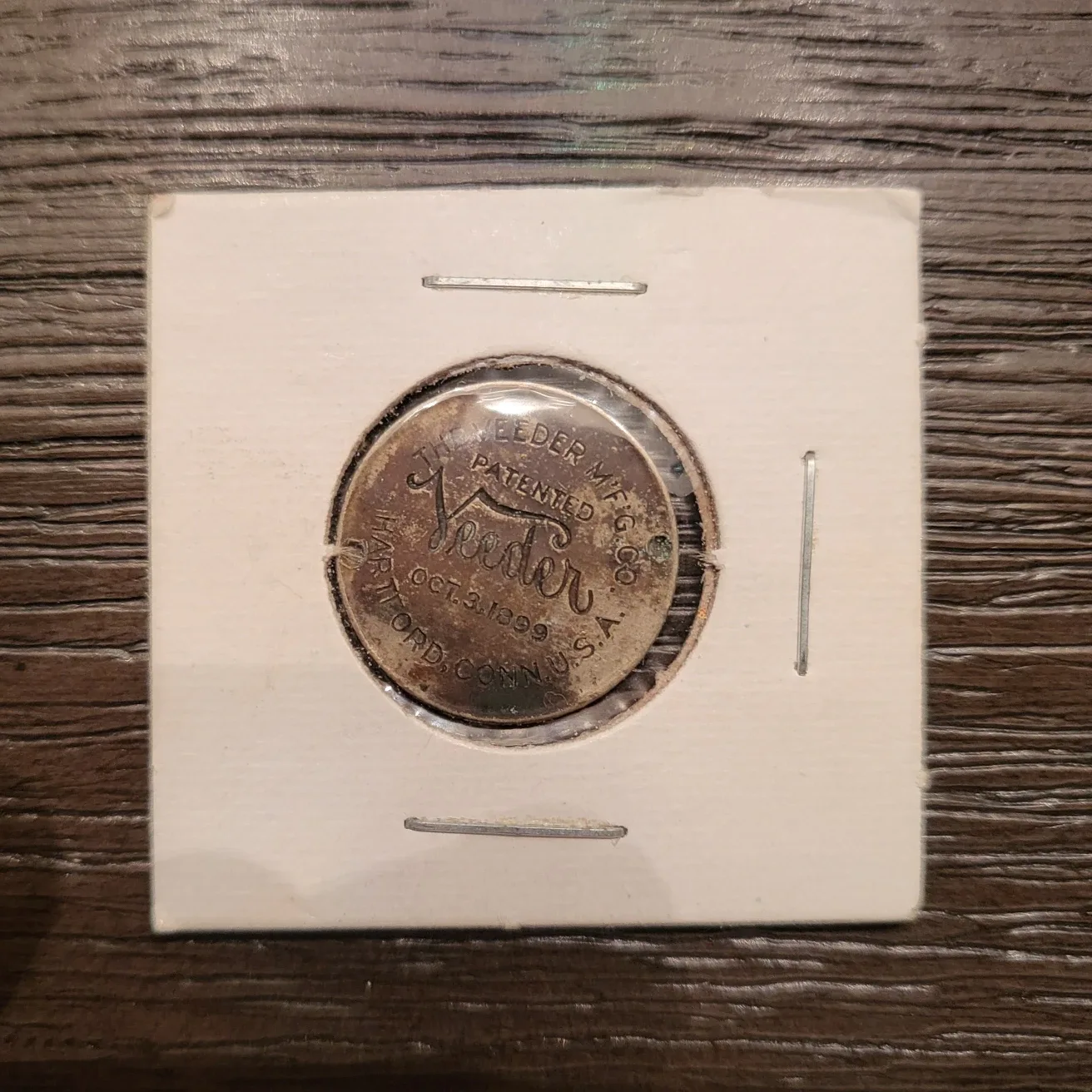 1899 Antique Veeder Manufacturing Co. Token