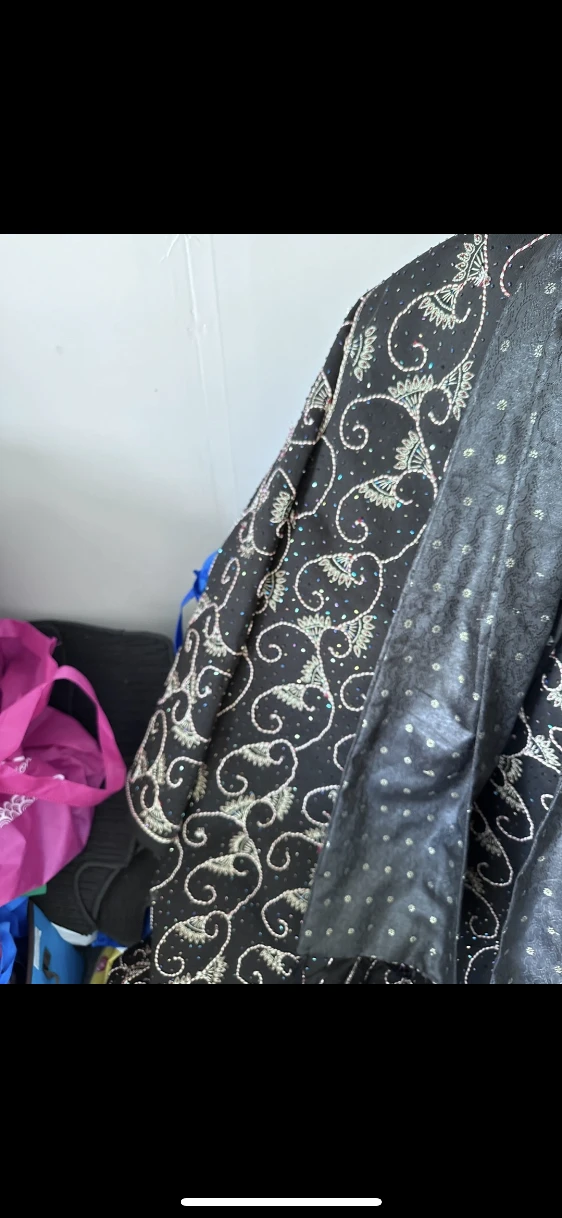 Black Embellished Jacket & Scarf Set - photo 4