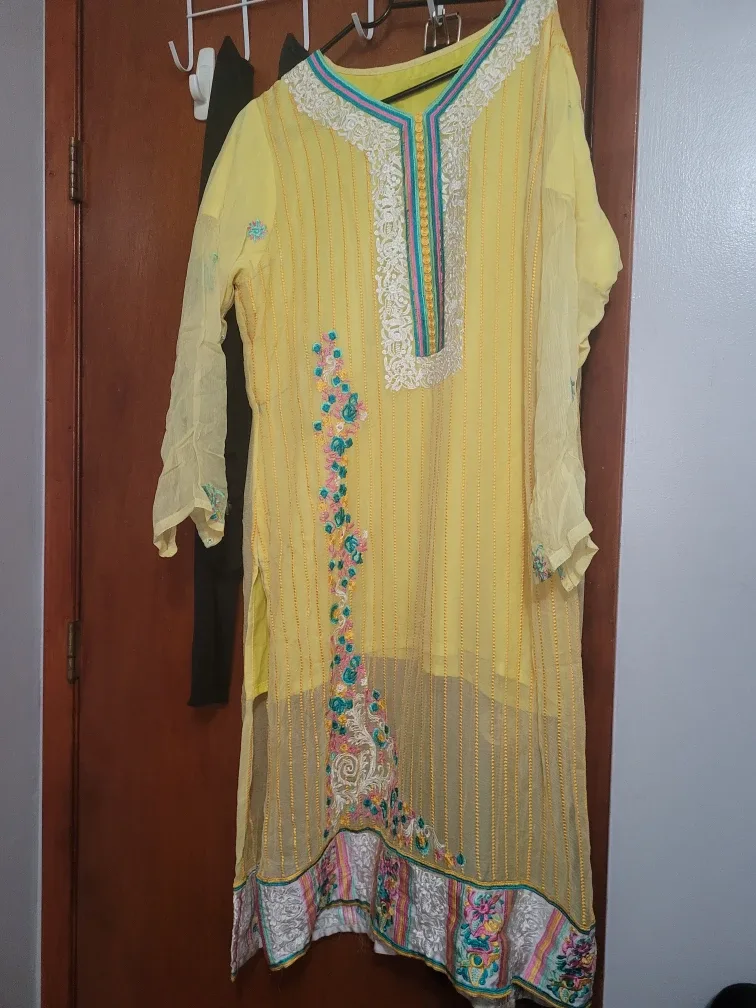 Yellow Embroidered Salwar Kameez