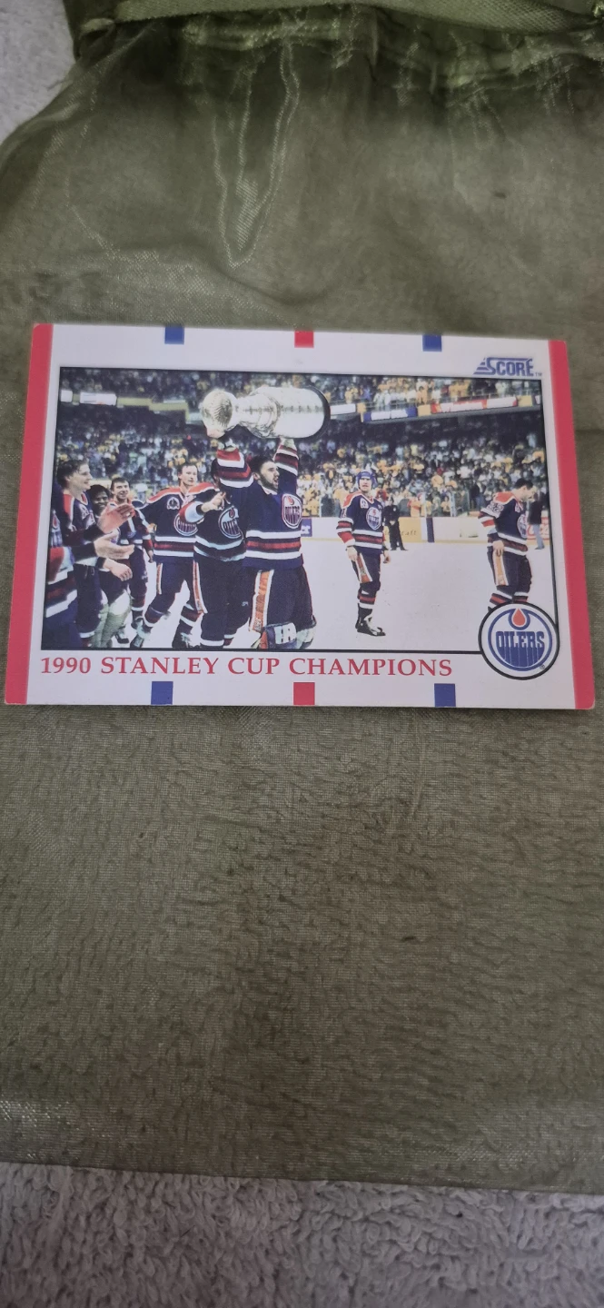 Edmonton Oilers 1990 Stanley Cup Champions Trading Card