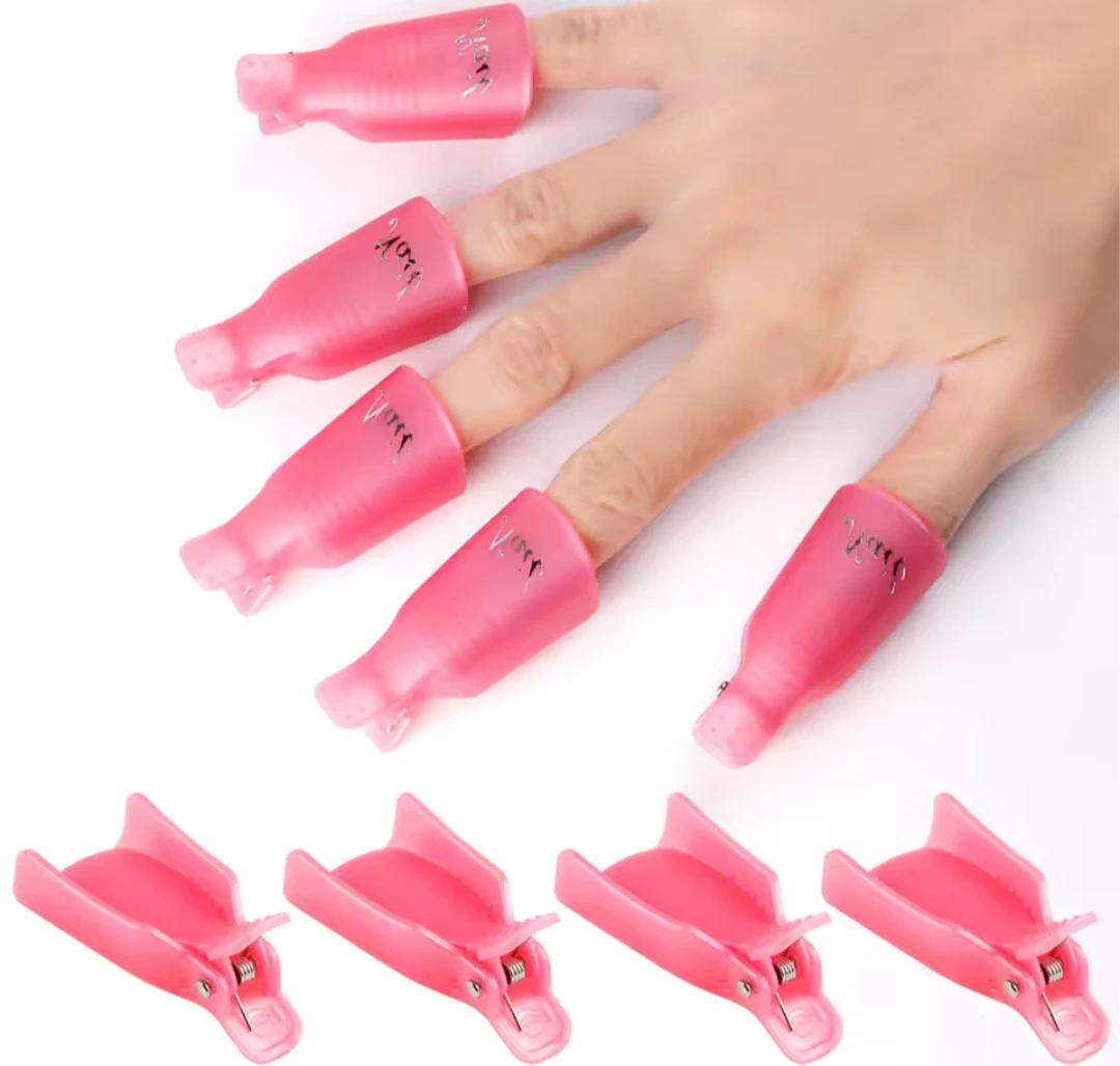 Nail Polish Remover Clips - Pink