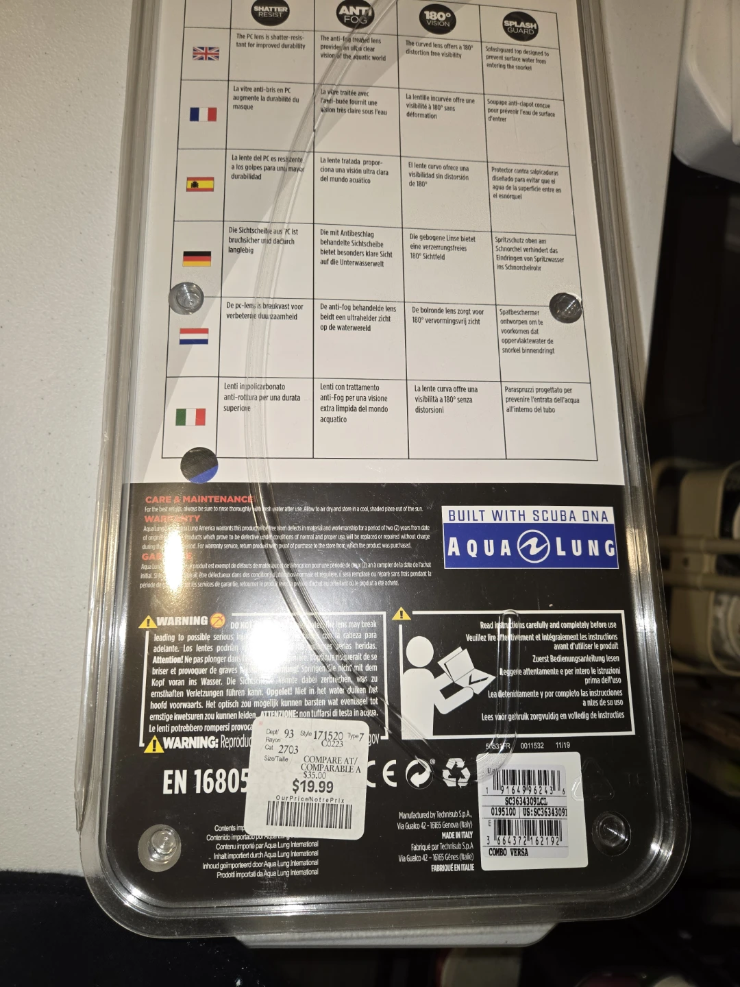 Aqua Lung Versa Snorkel Mask - Adult Size - photo 2