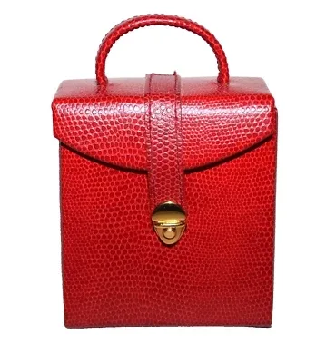 Vintage Red Jewelry Travel Case