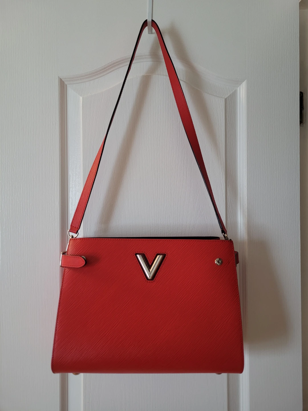 Louis Vuitton Red Leather Shoulder Bag
