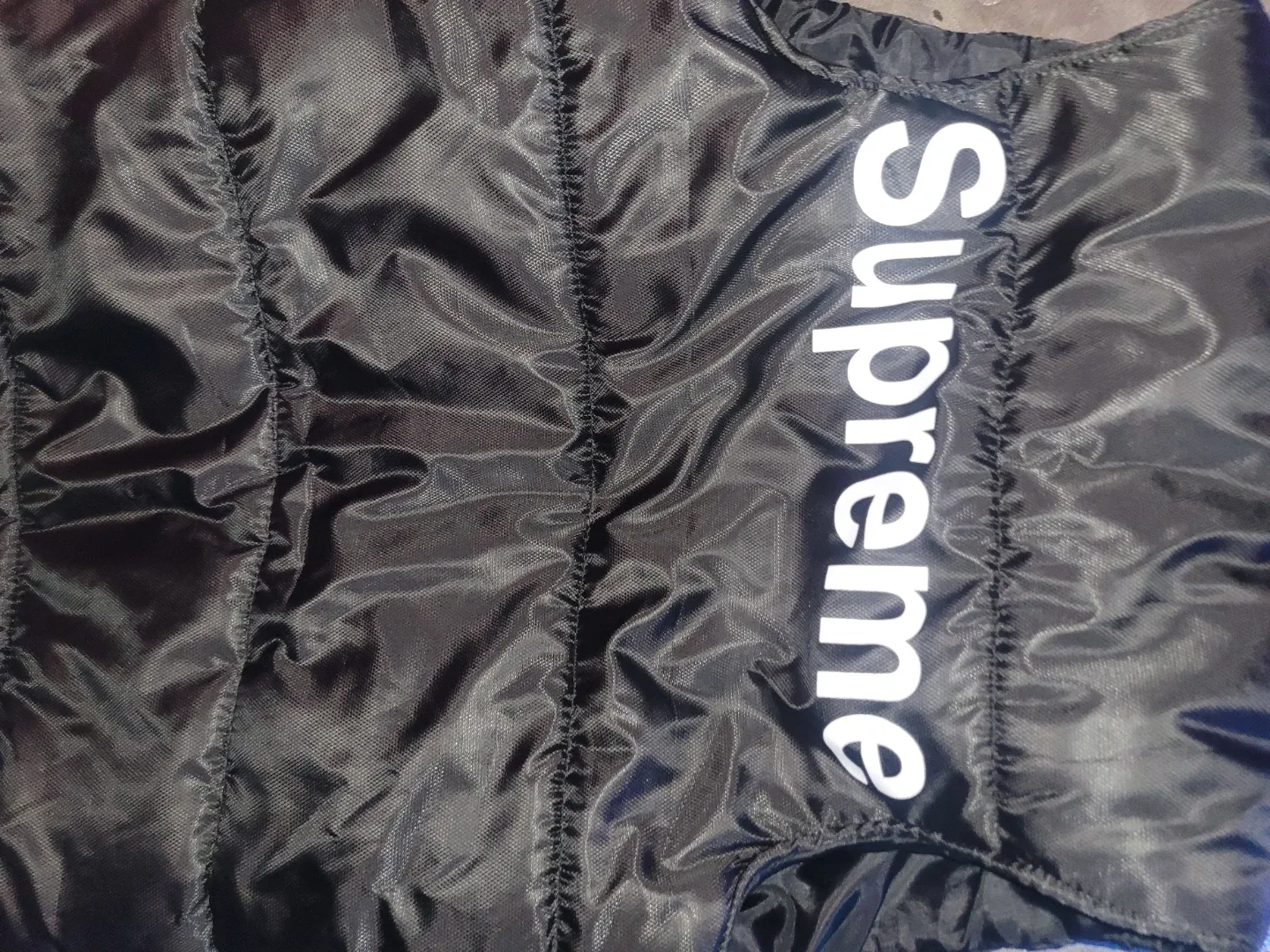 Supreme Black Puffer Vest