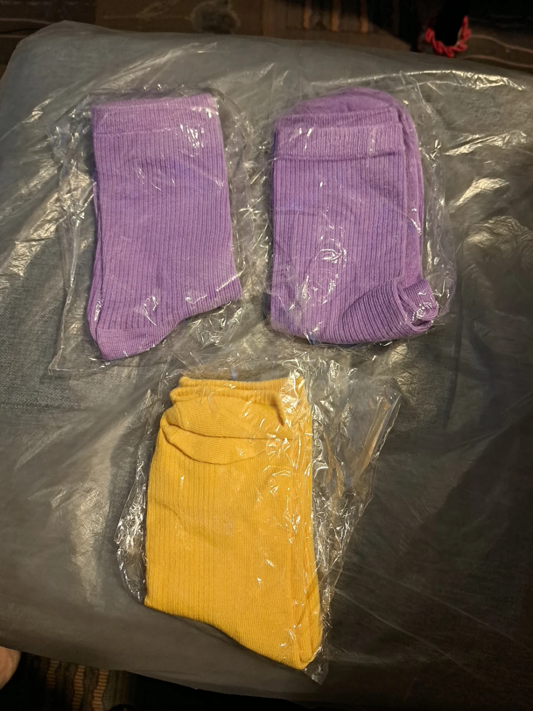 New Socks - Purple & Yellow
