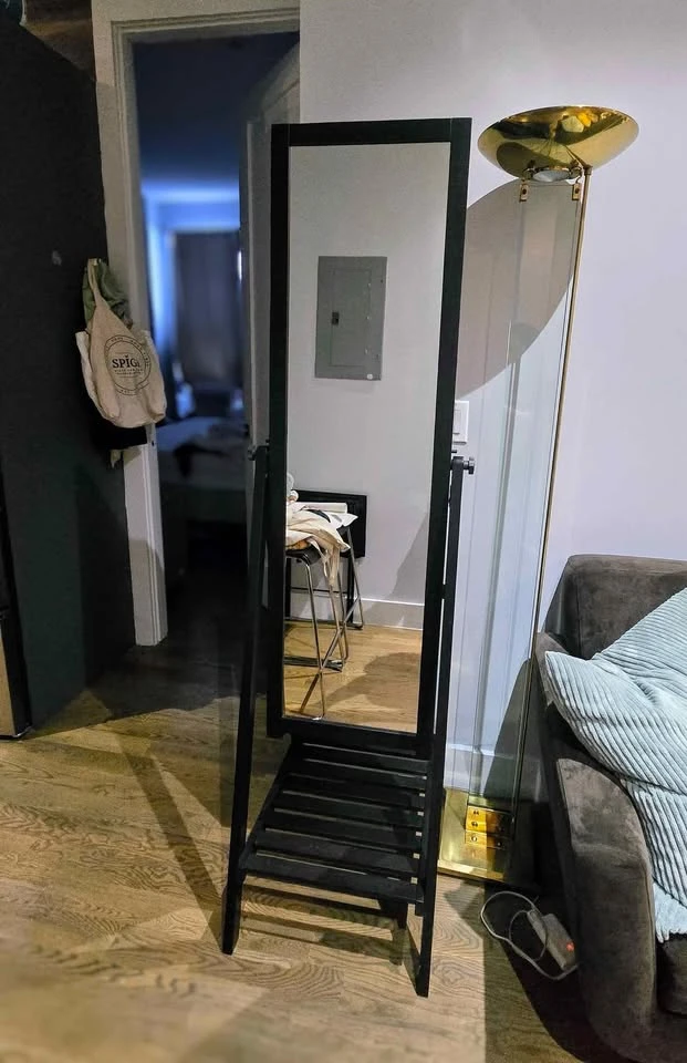 Ikea Black Framed Standing Mirror