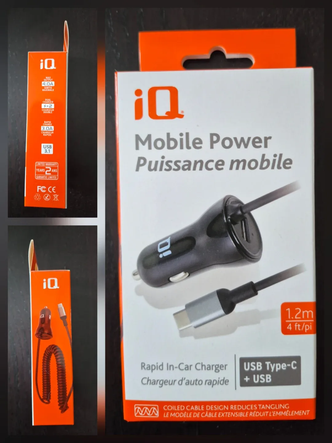 New in sealed package iQ Mobile Power Rapid In- Car Dual Charger