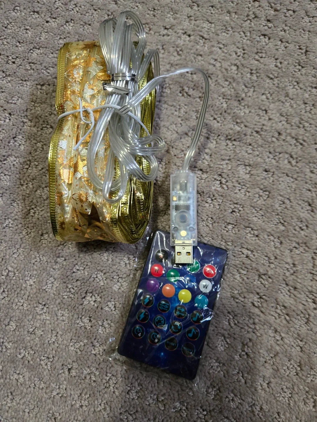 Christmas Ribbon Lights - Gold Decorations image indicator(3)