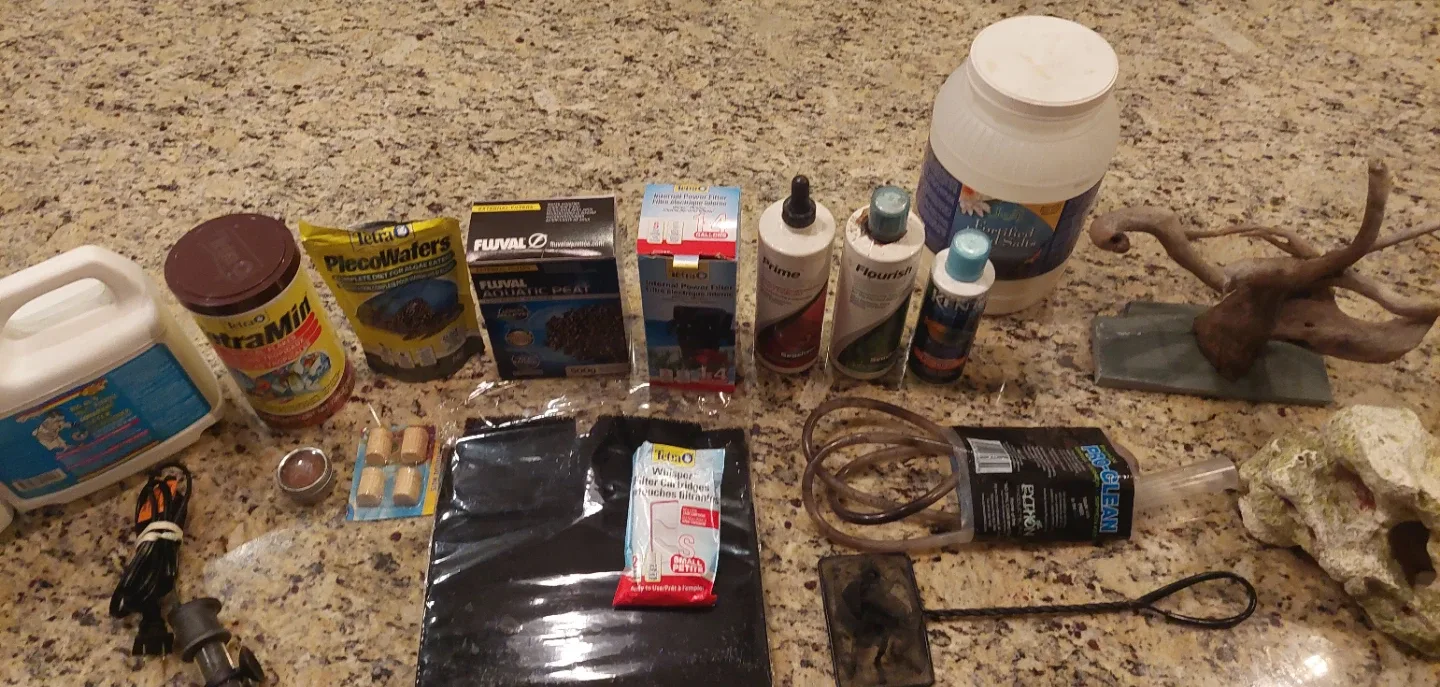 Aquarium Cleaner, Tetra Filter, Light & and Accessories