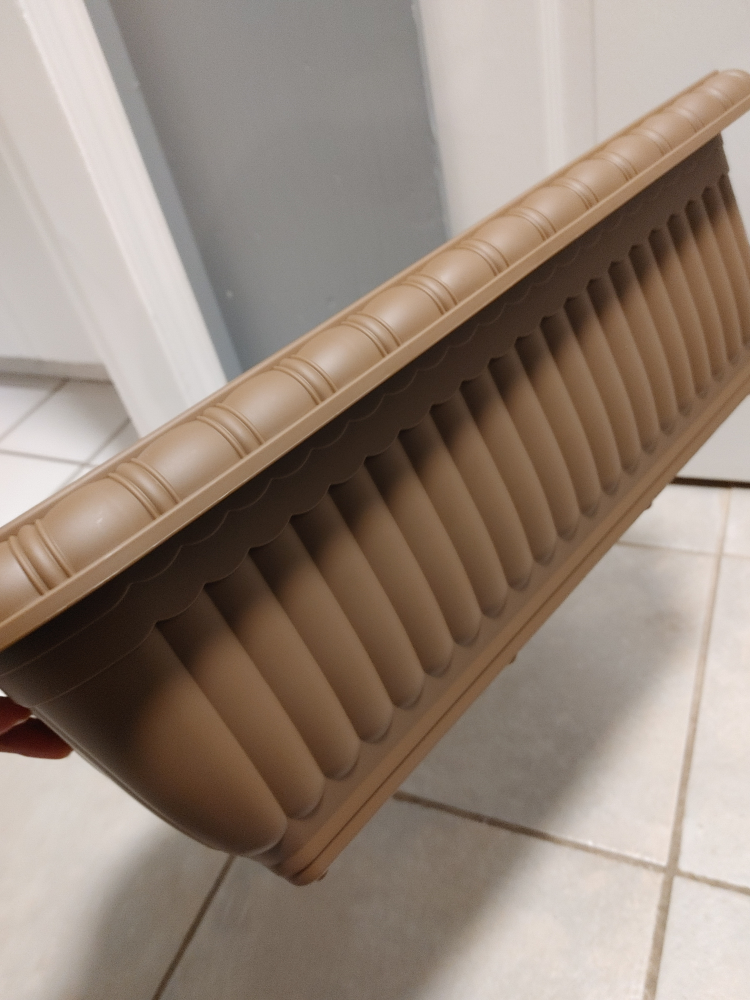 Brown Plastic Garden Planter Box - photo 3