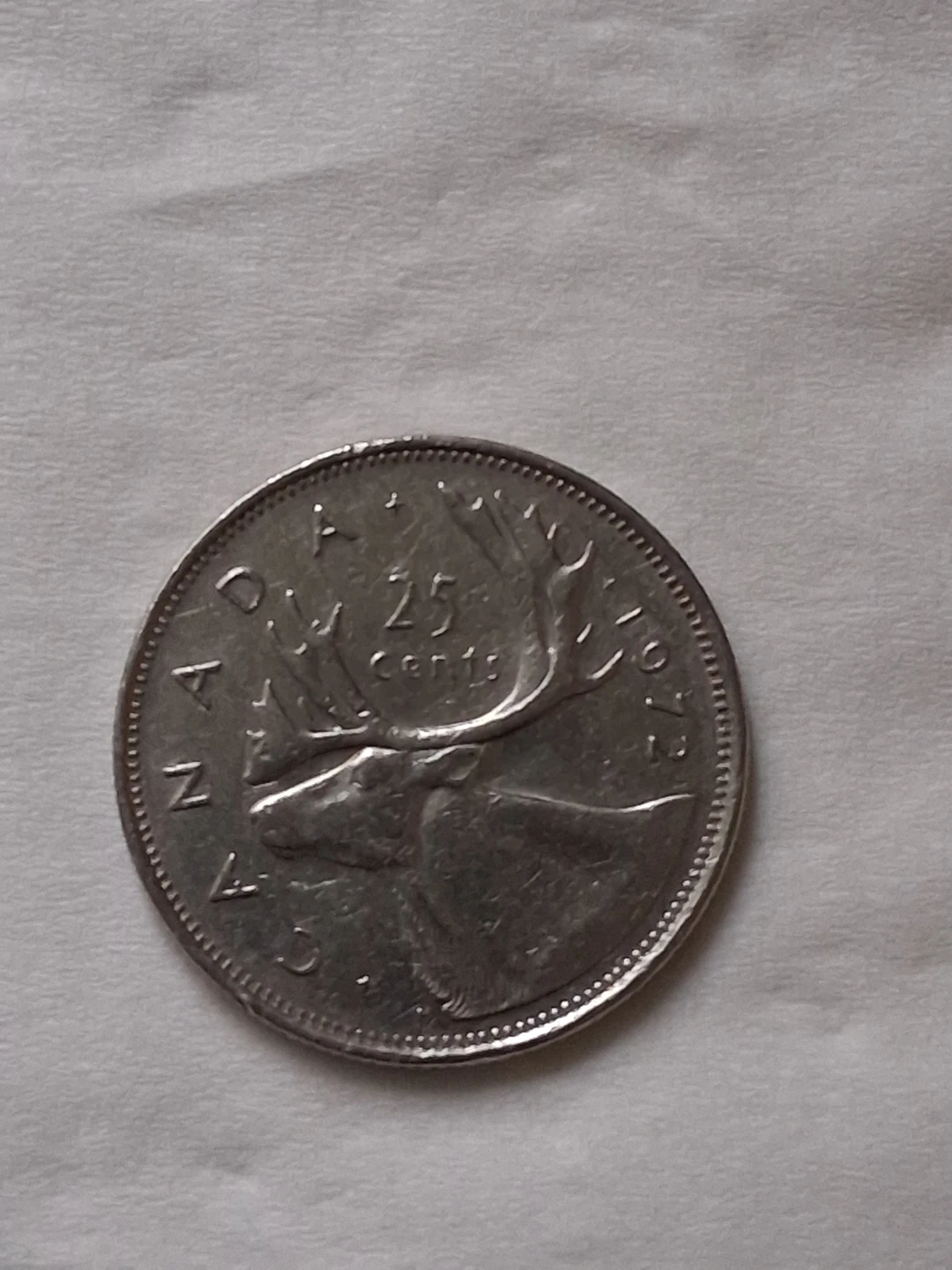 1972 Canadian 25-cent coin