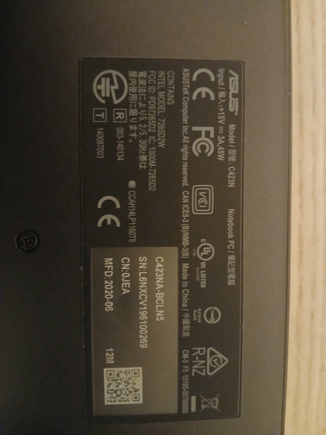 ASUS C423N Notebook PC - photo 3
