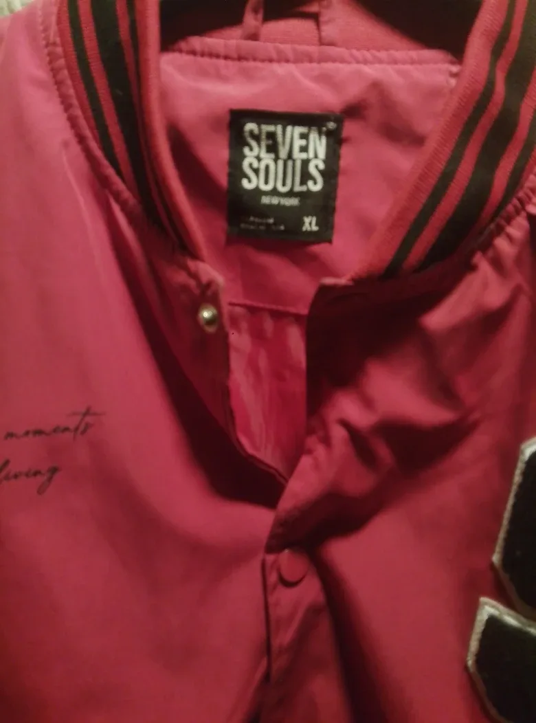 Seven Souls XL Varsity Jacket - Red & Black image indicator(2)