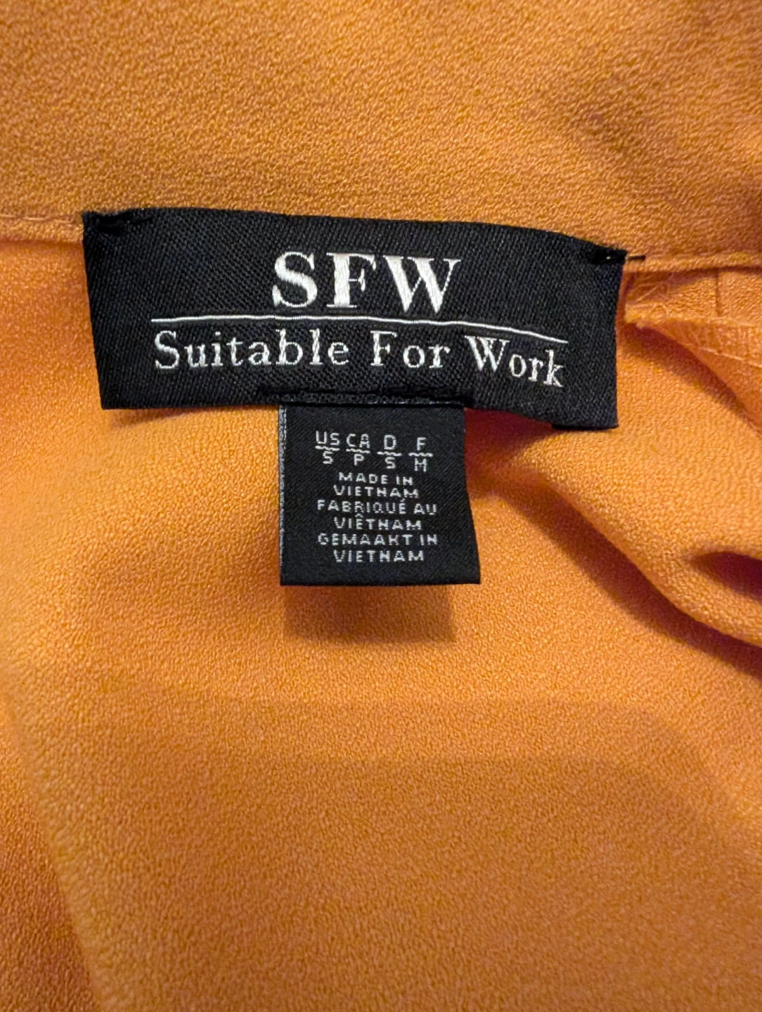 SFW Suitable For Work Yellow Dress Size S