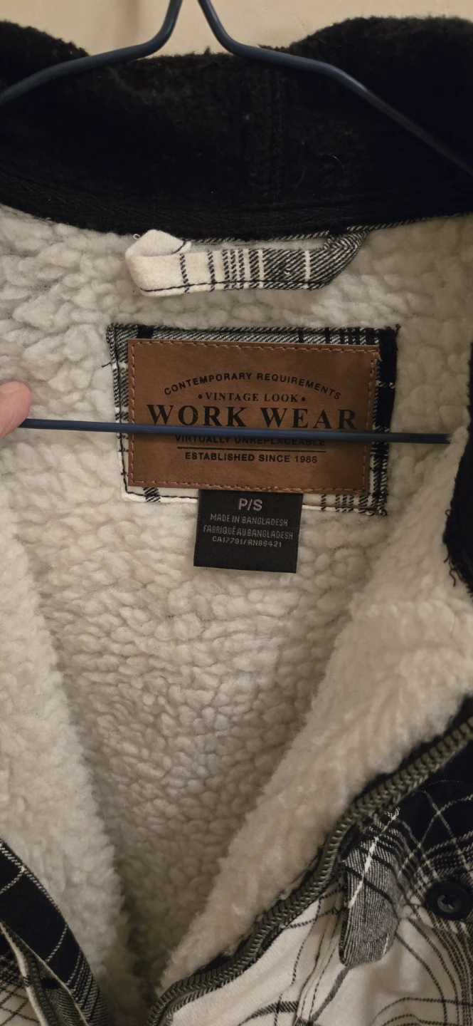 Work Wear Plaid Sherpa Lined Jacket - Size P/S - photo 2