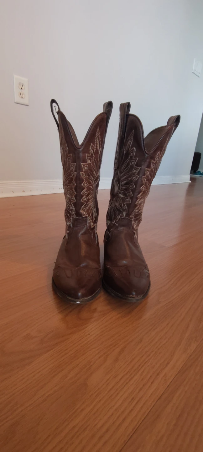 Bandera Brown Cowboy Boots Size 7M - photo 4