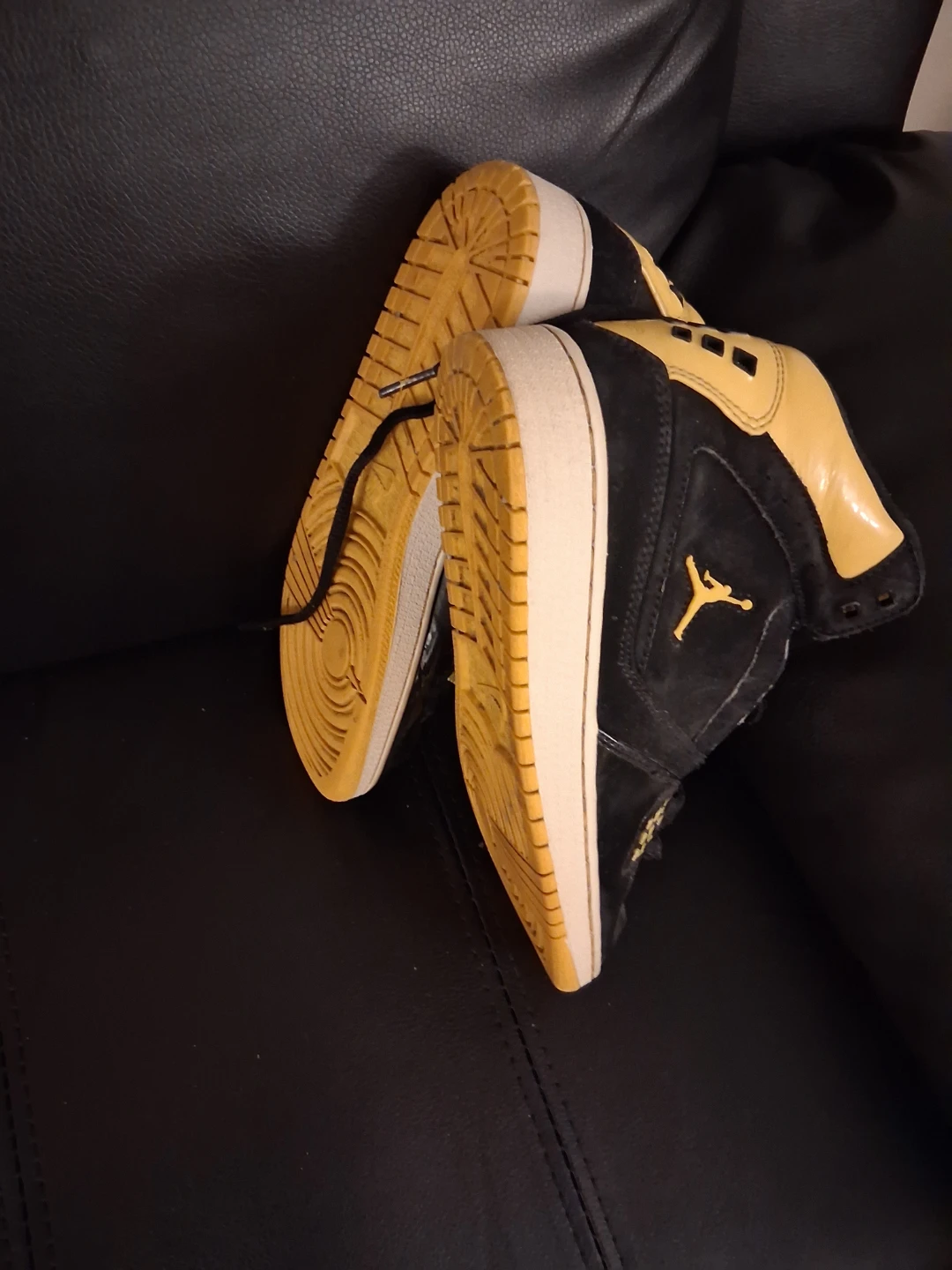 Jordan Flight 45 High Black/Yellow - photo 2
