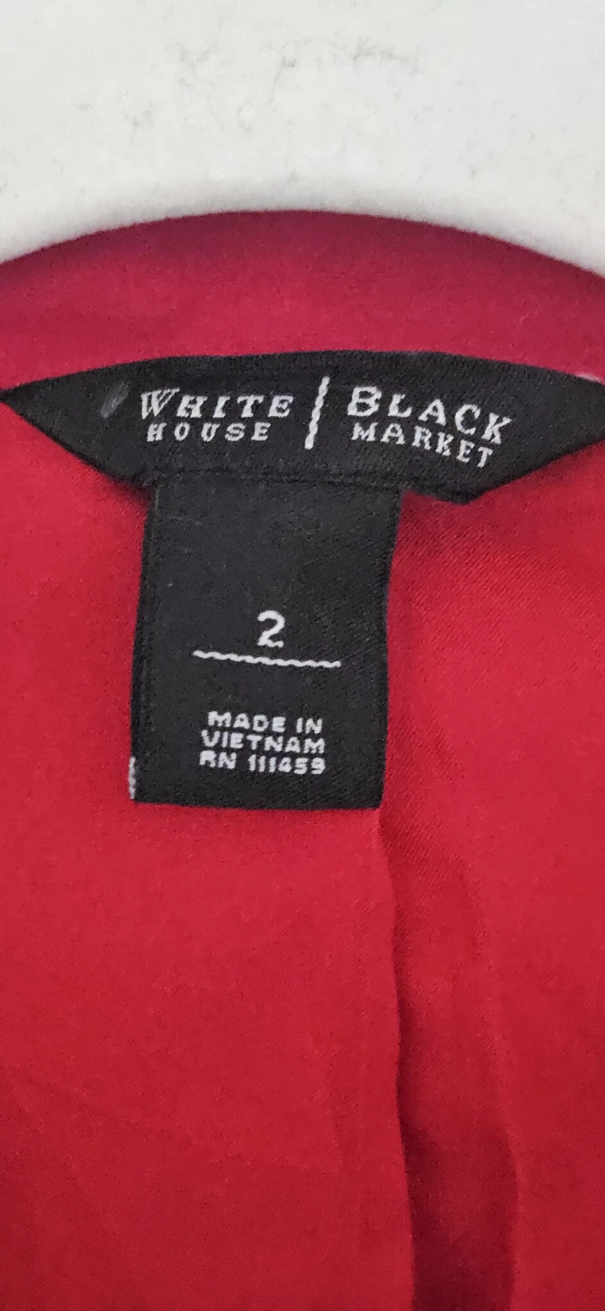 White House Black Market Red Blazer - Size 2 (Small) - photo 3