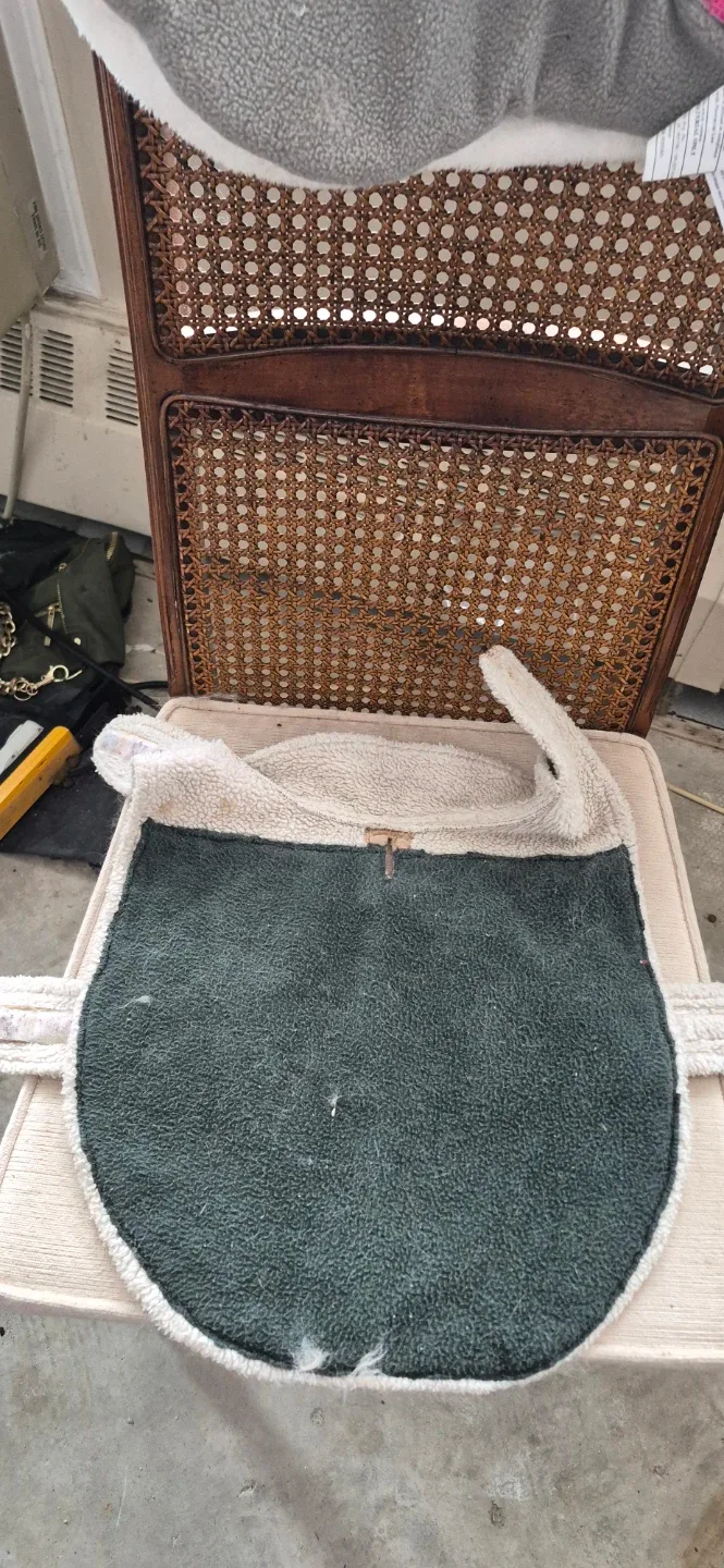 Dog Coat - Tan Suede with Faux Fur Trim image indicator(3)