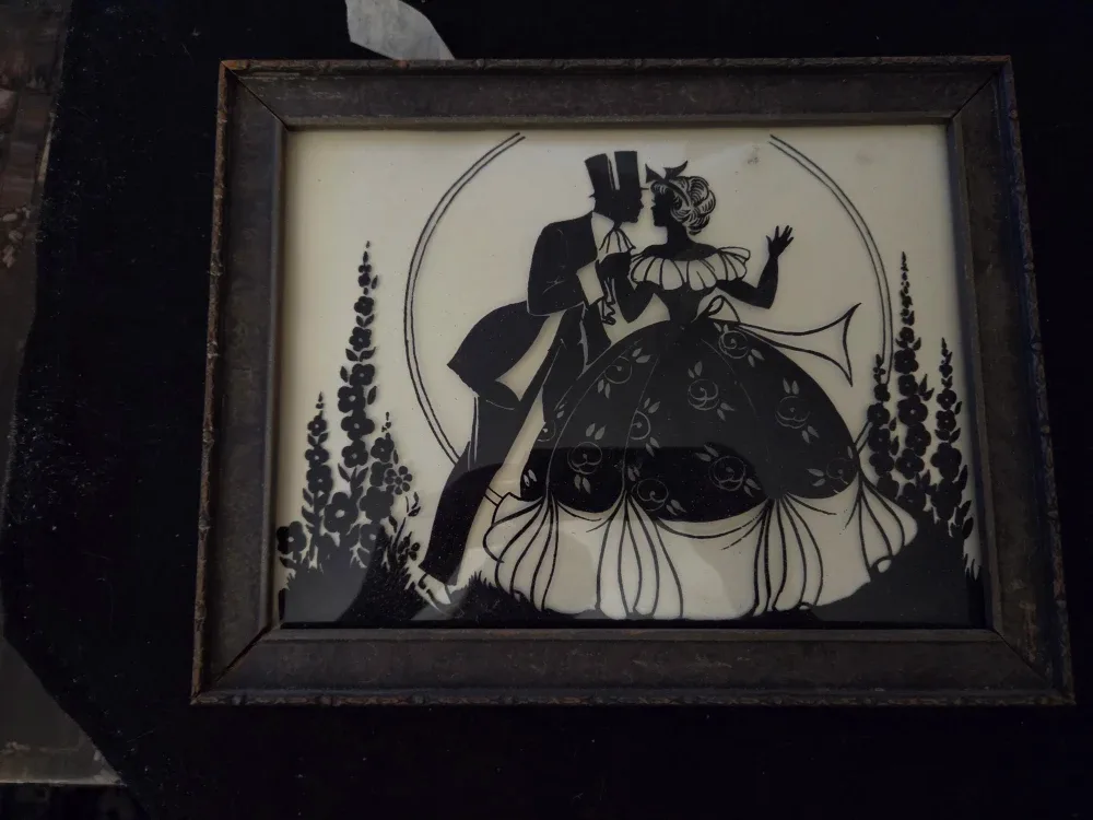 Antique Framed Silhouette Art