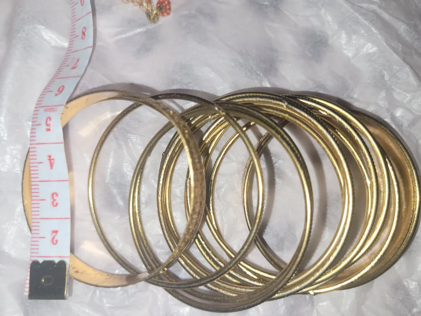 Gold Tone Bangle Set - 2.5 Inch Diameter image indicator(5)