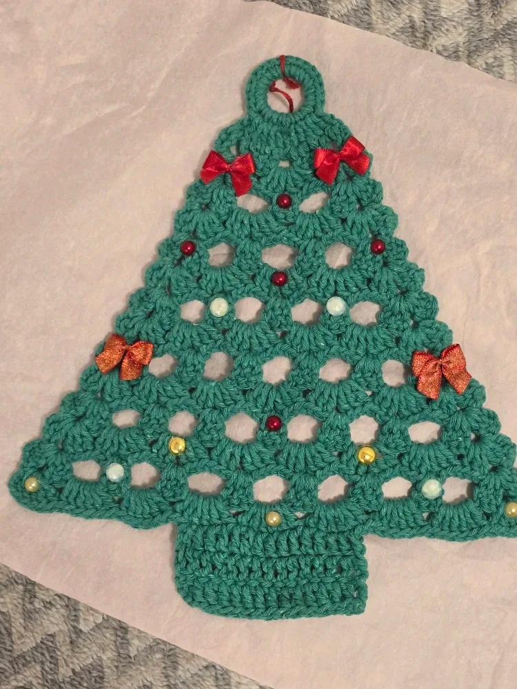 Open to offers: Crocheted Christmas Tree Decoration. #Cleanout