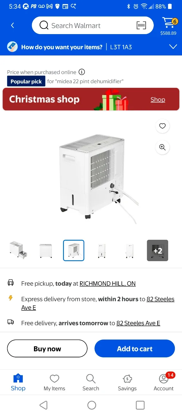 🧡MIDEA 22 PINT DEHUMIDIFIER 1500 SQ. FT. EXCELLENT CONDITION image indicator(6)