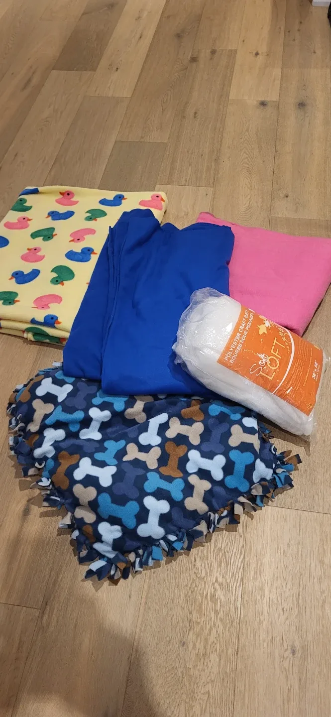 Fleece Fabric,  Polyester Craft Batting and dog