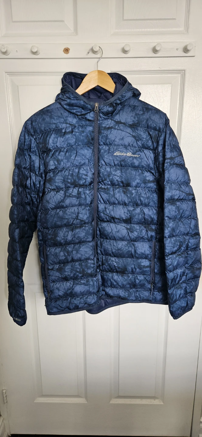 Eddie Bauer Men's Down Jacket (Blue) - Size L