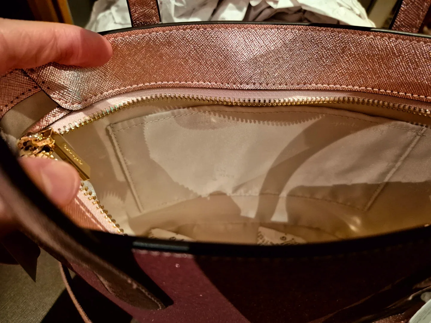 Kate Spade Glitter Glimmer Small Zip Satchel Crossbody image indicator(8)