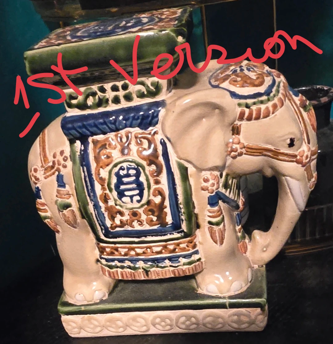 Ceramic Elephant Plant Stand