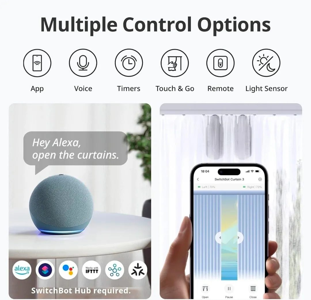 SwitchBot Curtain 3 (2 units) - Make Your Curtains Smart! image indicator(8)