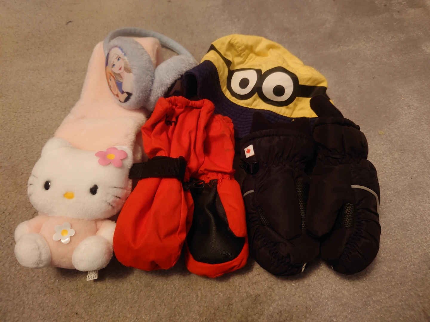 Kids Winter Accessories Bundle: Mittens, Earmuffs, Hat
