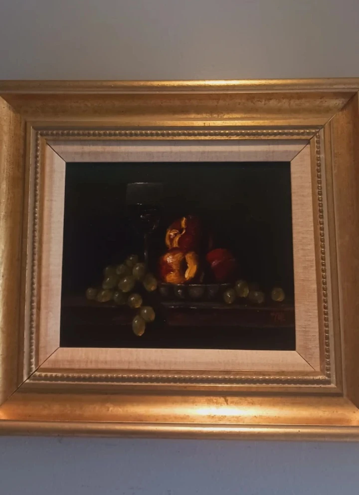 Authentic Signed Still Life Oil  Painting Artwork - photo 4
