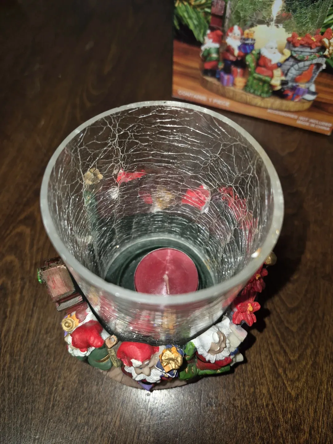 Hurricane Candleholder with Christmas Decor image indicator(3)