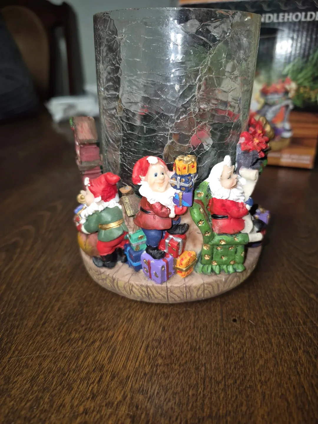 Hurricane Candleholder with Christmas Decor image indicator(4)